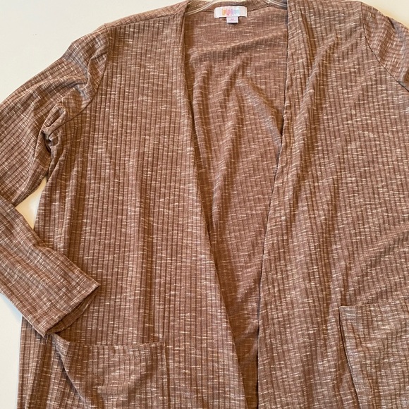 LuLaRoe SARAH Cardigan Sweater Duster Brown Cocoa - Picture 6 of 16